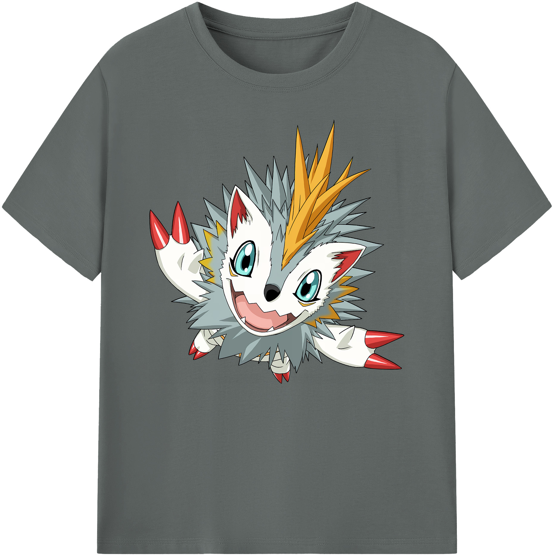 （画像用） Digimon デジタルモンスター/デジモン 綿100％ メンズ半袖Tシャツ｜肌触りやわらか＆通気性